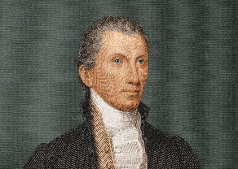 Hand-colored engraving portrait of a man with gray hair wearing a black coat and white cravat