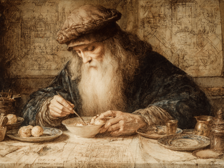 Eating Like Leonardo da Vinci: Zanzarelli & Salad Recipe